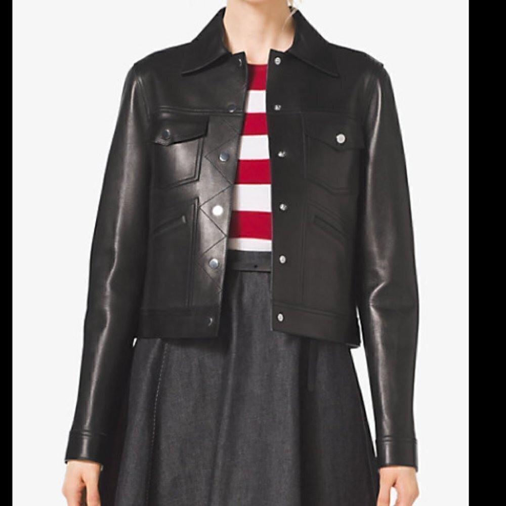 NWT Michael Kors Collection Lamb Leather Jacket